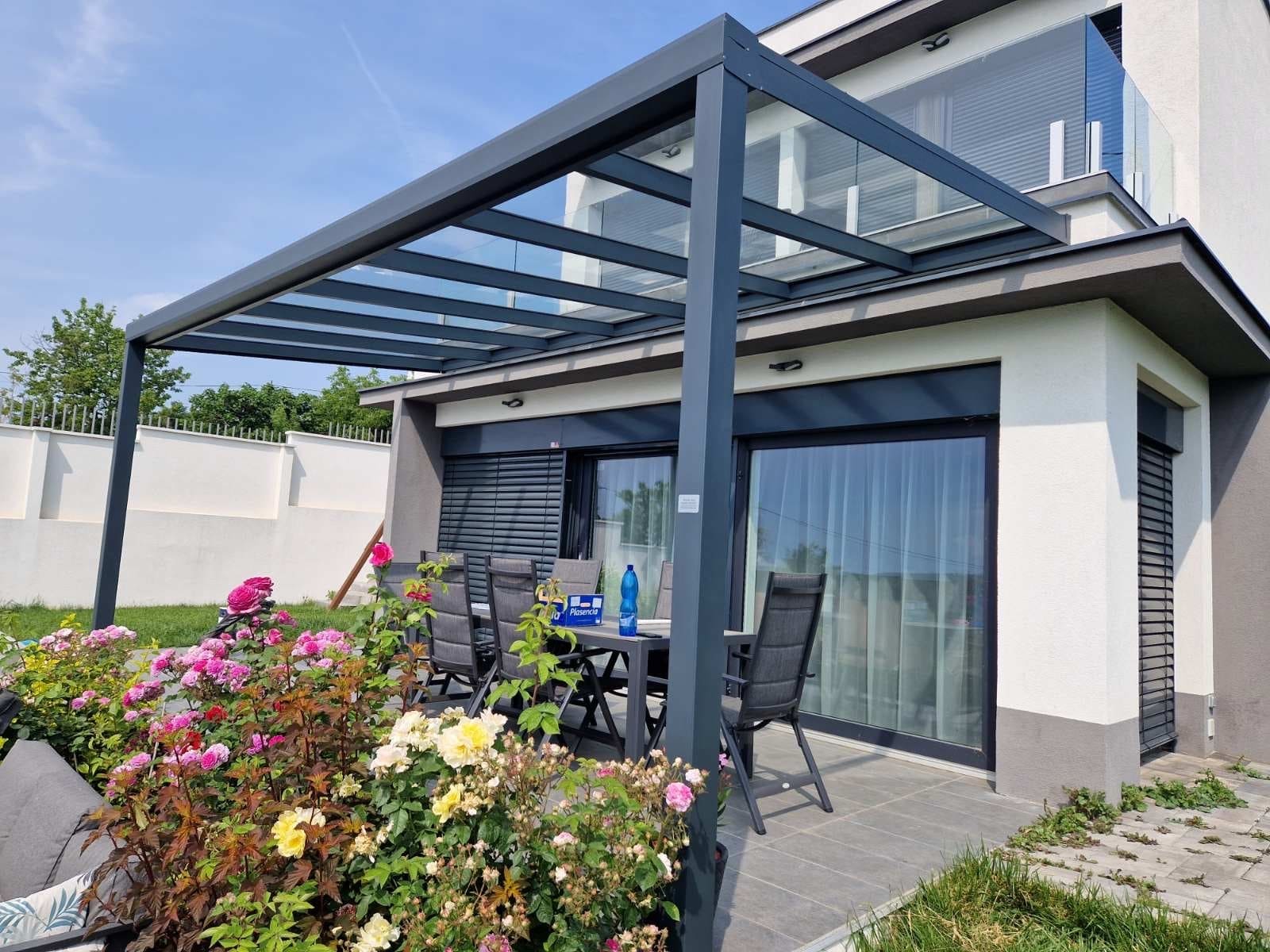 Hliníková pergola – KOVOSTYL, realizácia 2